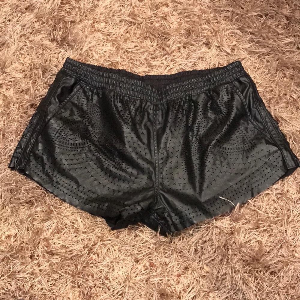 Blank NYC Vegan Leather Track Shorts